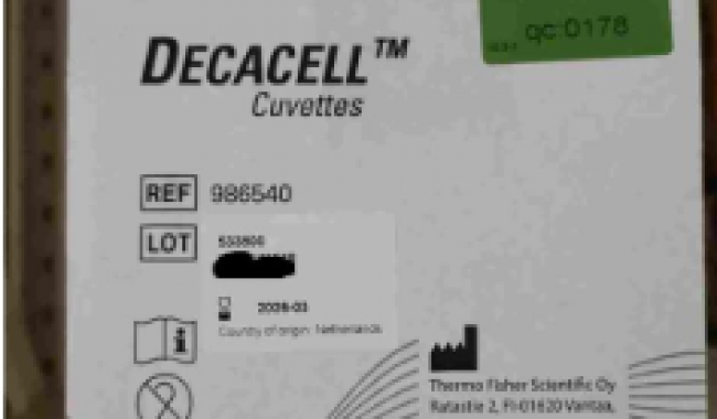 986540	DECACELL CUVETTES (5400)